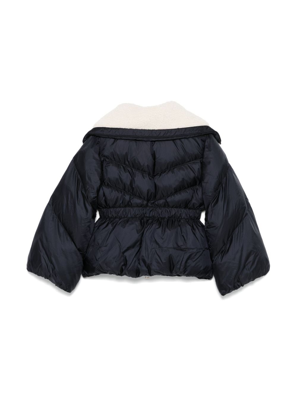 Piumino per bambina Elisabetta Franchi La Mia Bambina nero con logo patch - Rubino Kids