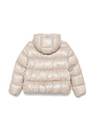 Piumino per bambina Herno Kids beige con cappuccio e design imbottito - Rubino Kids