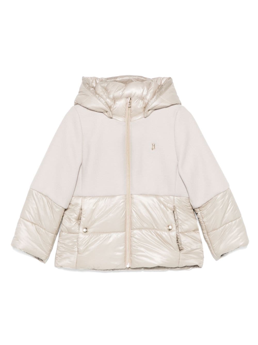 Piumino per bambina Herno Kids beige con design imbottito e inserti - Rubino Kids