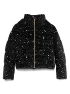 Piumino per bambina Herno Kids nero con paillettes - Rubino Kids