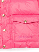 Piumino per bambina Mini Rodini fucsia con tasche anteriori - Rubino Kids