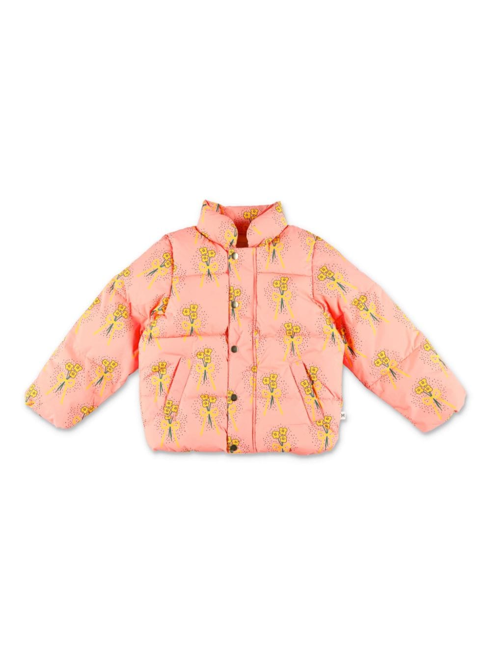 Piumino per bambina Mini Rodini rosa con stampa floreale - Rubino Kids