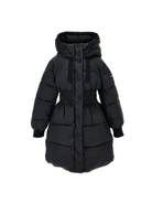 Piumino per bambina Monnalisa nero con cappuccio - Rubino Kids