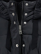 Piumino per bambina Monnalisa nero con cappuccio - Rubino Kids