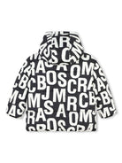 Piumino per bambina The Marc Jacobs Kids nero con stampa logo all - over - Rubino Kids