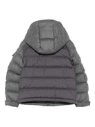 Piumino per bambini Moncler Enfant grigio con cappuccio - Rubino Kids