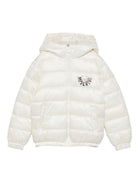 Piumino per bambini Moschino Kids bianco con dettaglio logo - Rubino Kids
