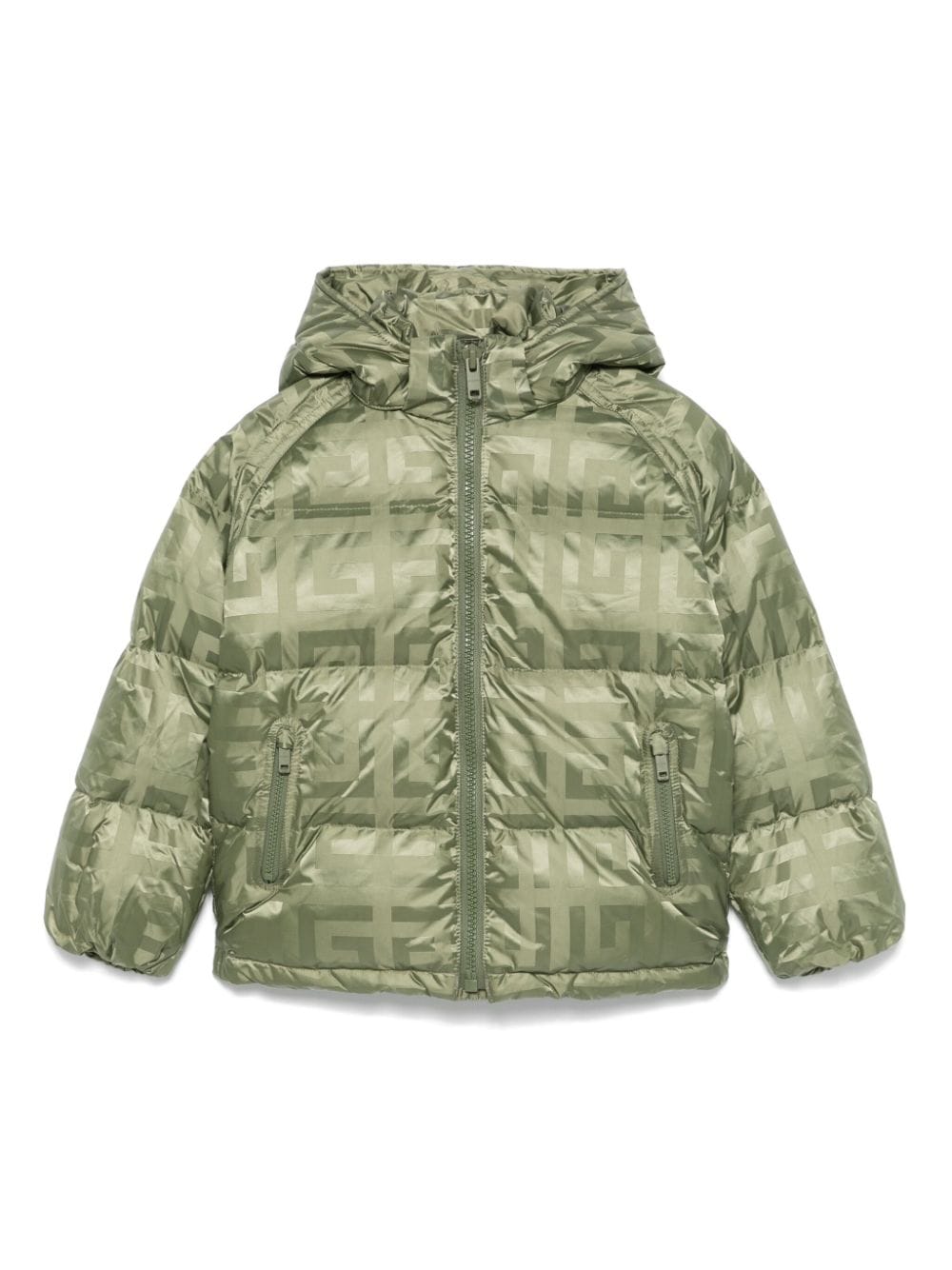 Piumino per bambino Givenchy Kids verde con motivo 4G - Rubino Kids