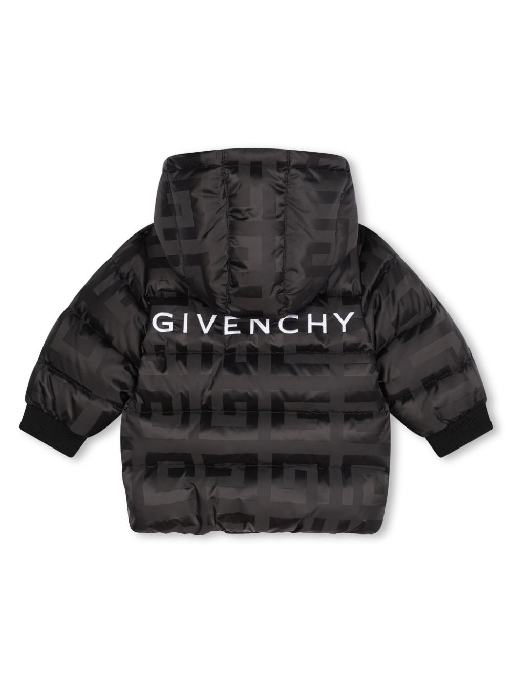 Piumino per neonati Givenchy Kids nero con stampa logo 4G all - over - Rubino Kids