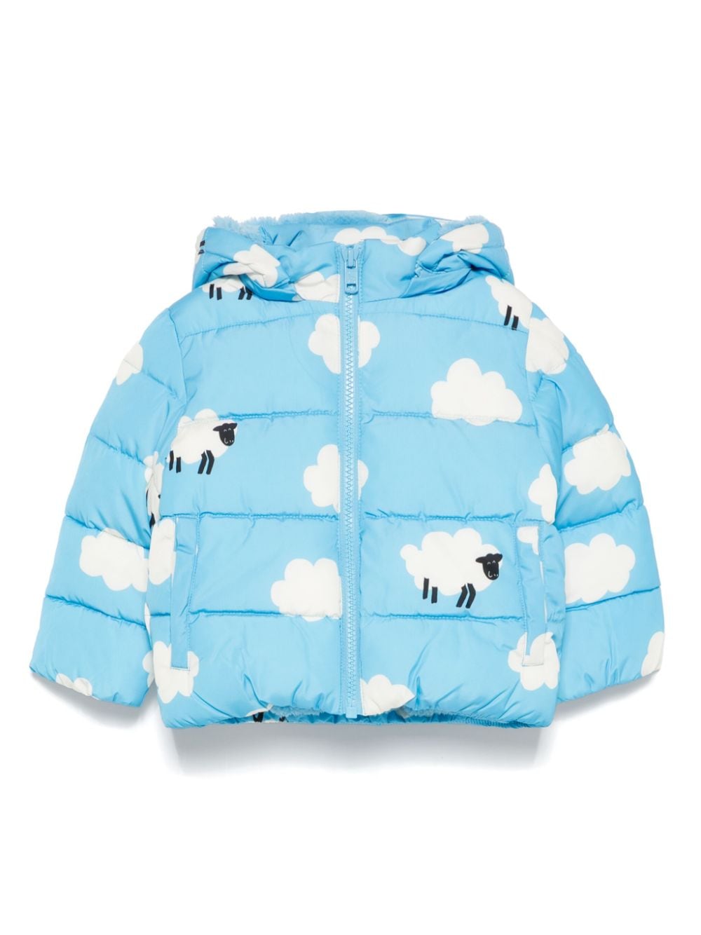 Piumino per neonato Stella McCartney Kids azzurro con motivo a pecora - Rubino Kids