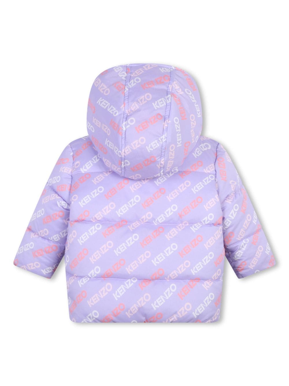 Piumino reversibile per neonata Kenzo Kids viola con stampa - Rubino Kids