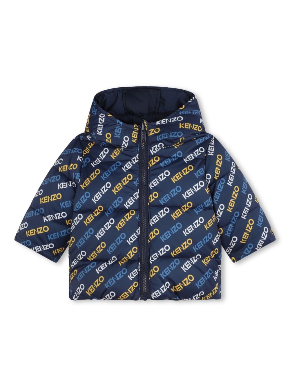 Piumino reversibile per neonato Kenzo Kids blu con stampa - Rubino Kids