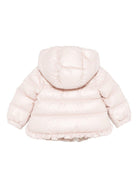 Piumino Tazui per neonata Moncler Enfant rosa con cappuccio - Rubino Kids