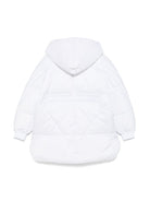 Piumino trapuntato per bambina MSGM Kids bianco con collo alto trapuntato - Rubino Kids