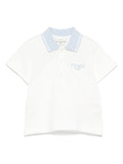 Polo baby per neonato Fendi Kids bianco con orlo dritto - Rubino Kids