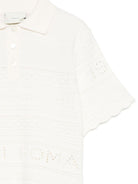 Polo per bambina Fendi Kids beige chiaro con design traforato - Rubino Kids