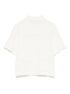 Polo per bambina Fendi Kids beige chiaro con design traforato - Rubino Kids