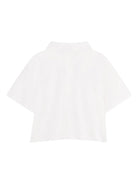 Polo per bambina The Marc Jacobs Kids bianca con decorazione - Rubino Kids