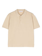 Polo per bambino Calvin Klein Kids beige con ricamo logo - Rubino Kids