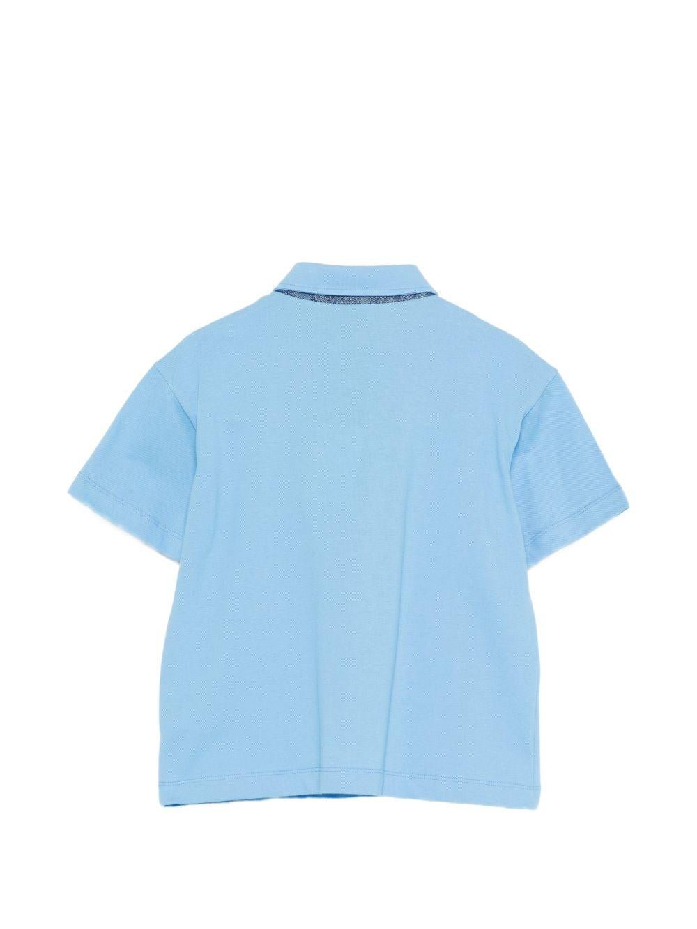 Polo per bambino Etro Kids azzurra con dettaglio logo - Rubino Kids