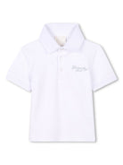 Polo per neonato Givenchy Kids bianco con ricamo con logo sul petto - Rubino Kids