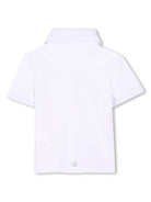 Polo per neonato Givenchy Kids bianco con ricamo con logo sul petto - Rubino Kids