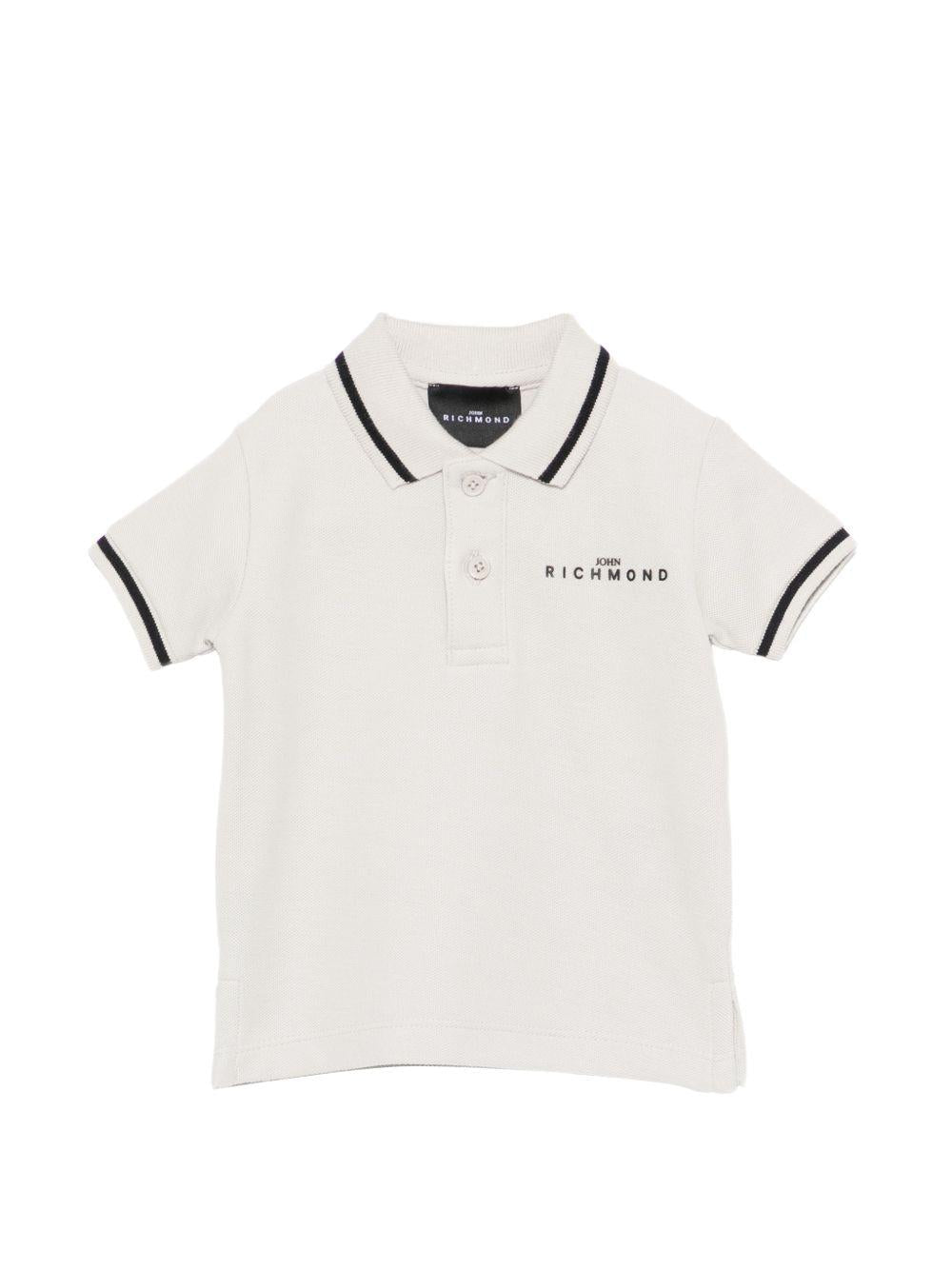 Polo per neonato John Richmond Junior beige con colletto a coste - Rubino Kids