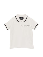Polo per neonato John Richmond Junior beige con colletto a coste - Rubino Kids