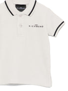 Polo per neonato John Richmond Junior beige con colletto a coste - Rubino Kids