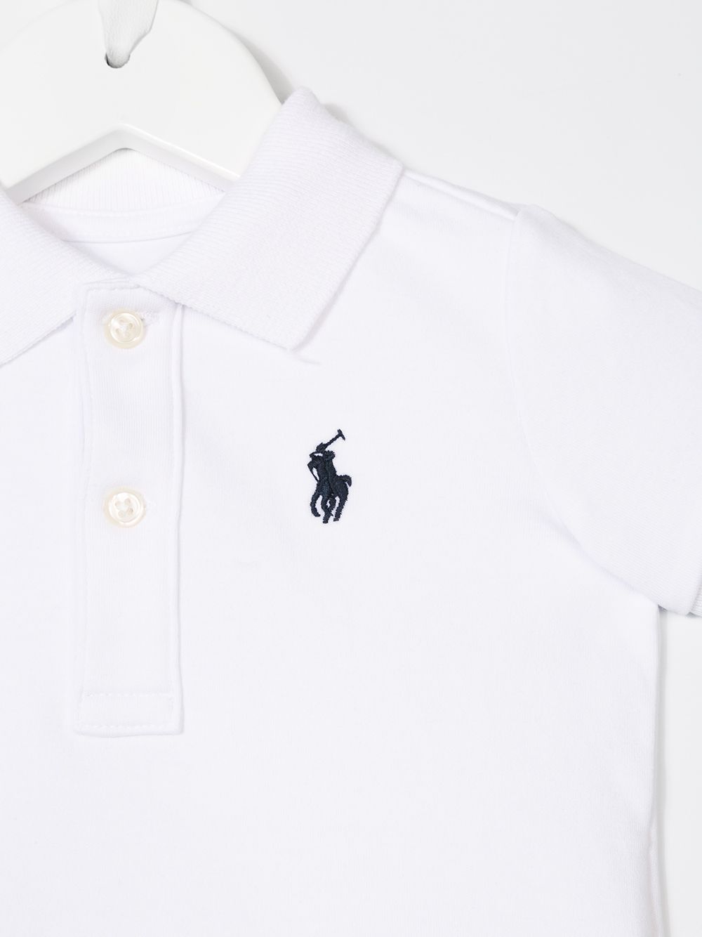 Polo per neonato Ralph Lauren Kids bianco con spacchi laterali - Rubino Kids