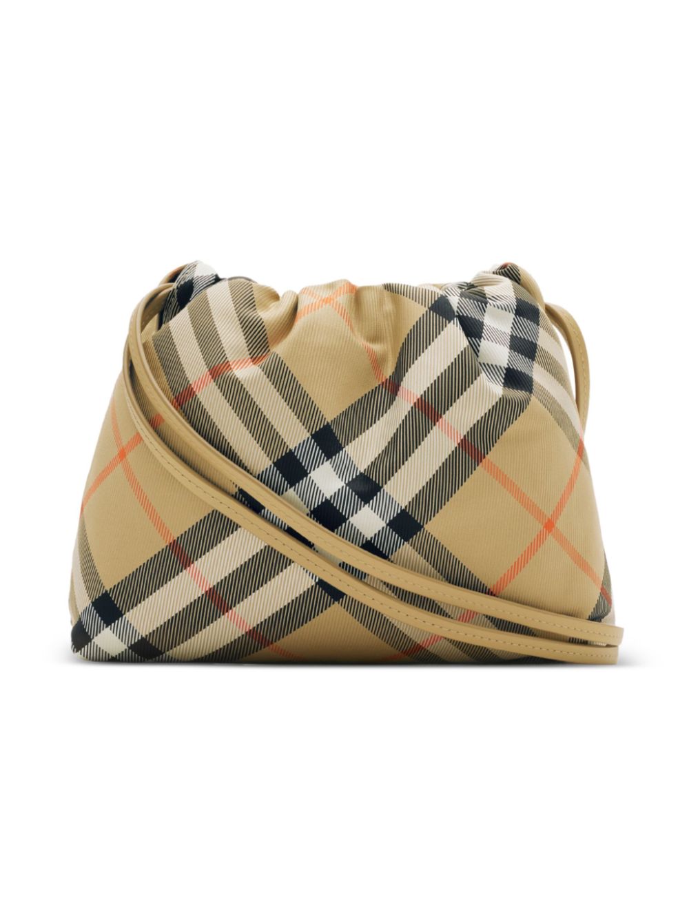 Pouch per bambina Burberry Kids beige a quadri con motivo Vintage Check - Rubino Kids