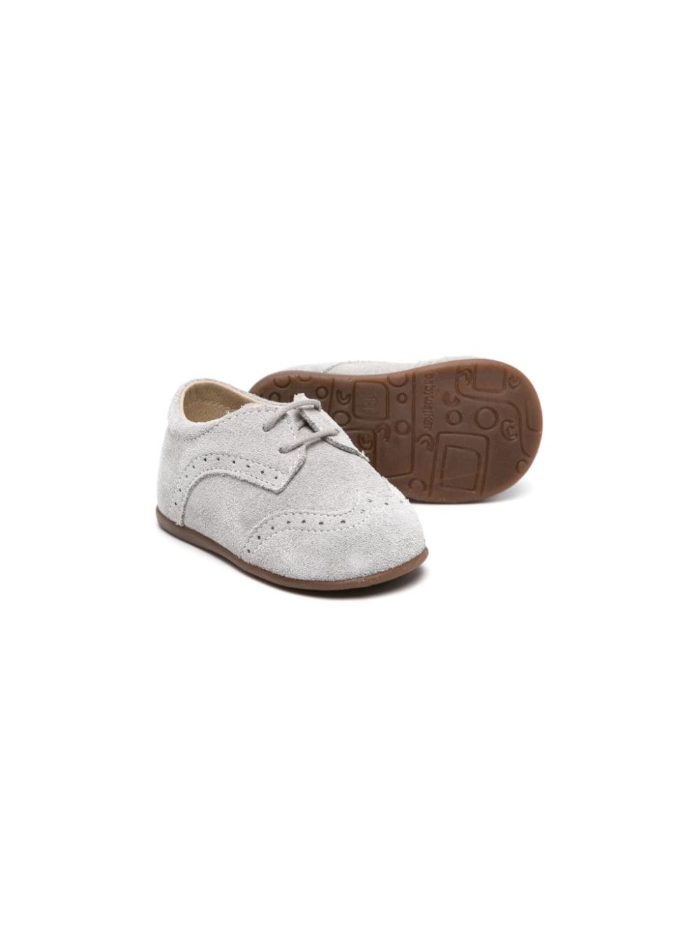 Pre - walker in pelle scamosciata con finiture brogue - Rubino Kids