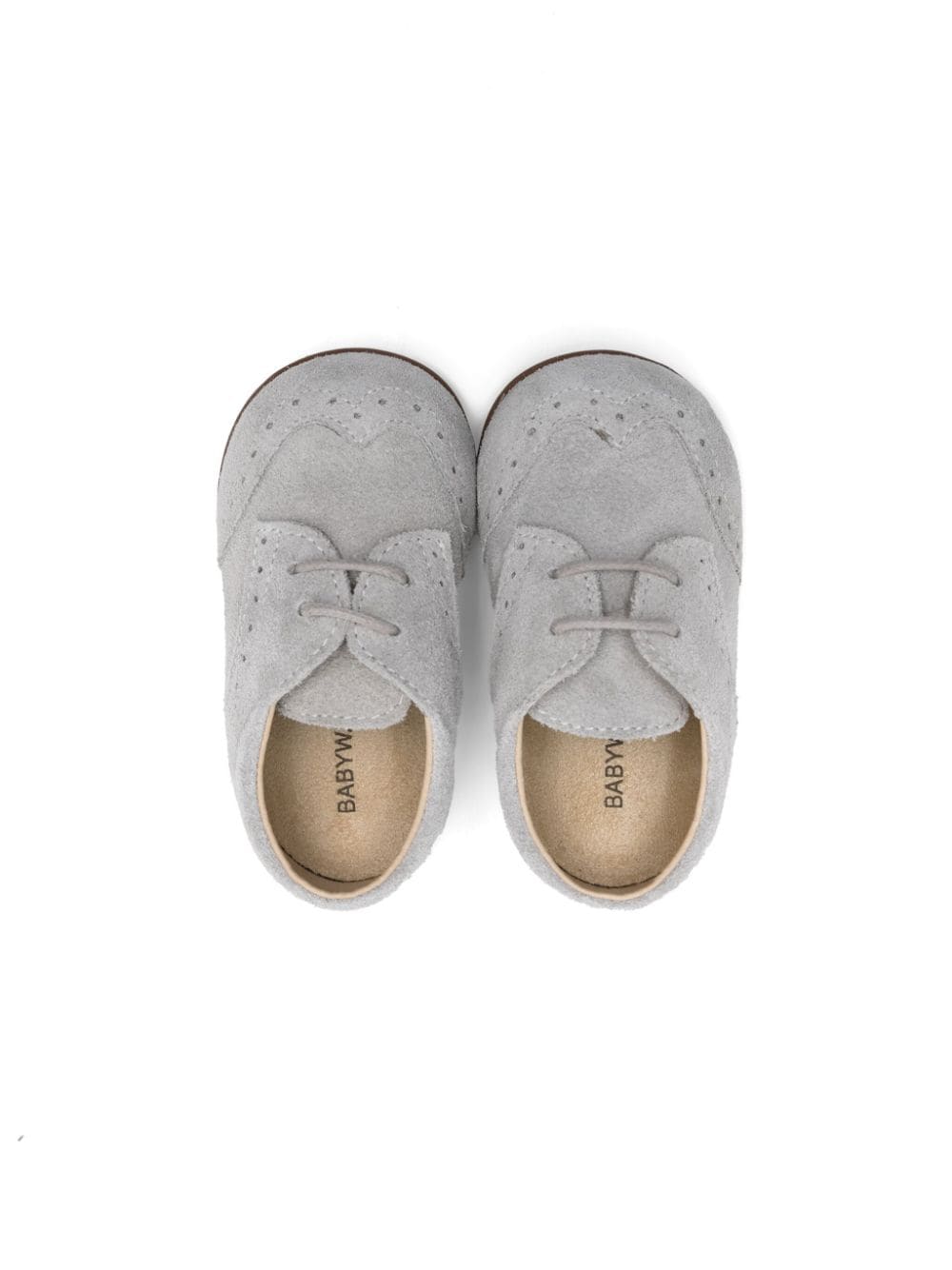 Pre - walker in pelle scamosciata con finiture brogue - Rubino Kids