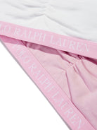 Reggiseno per bambina Polo Ralph Lauren Kids bianco e rosa con banda logo - Rubino Kids