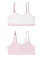Reggiseno per bambina Polo Ralph Lauren Kids bianco e rosa con banda logo - Rubino Kids