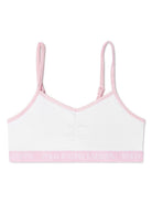 Reggiseno per bambina Polo Ralph Lauren Kids bianco e rosa con banda logo - Rubino Kids