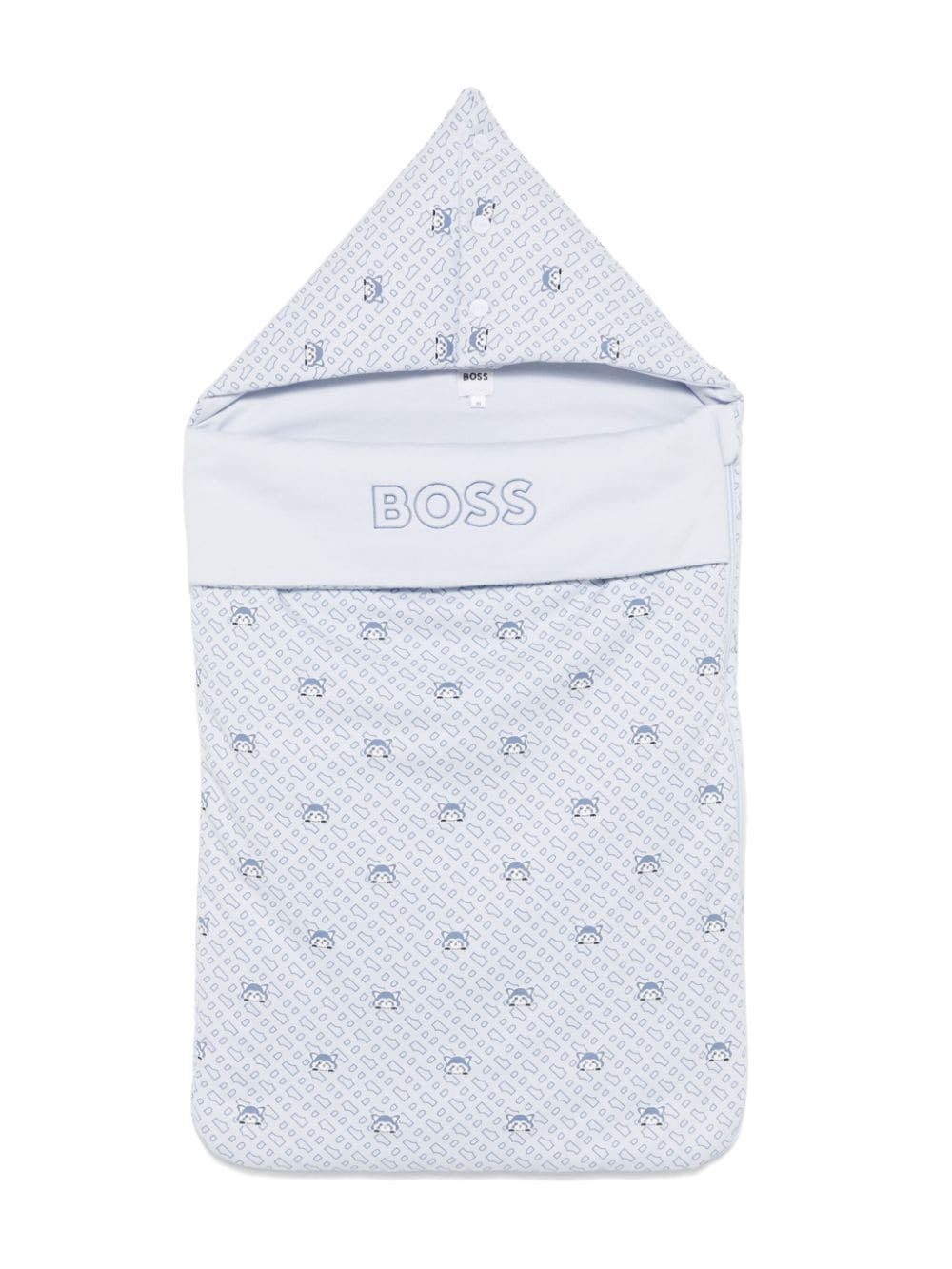 Sacco a pelo con ricamo Panda Rosso per neonato BOSS Kidswear blu con fodera in cotone - Rubino Kids