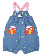 Salopette con applicazione Farmyard - Rubino Kids