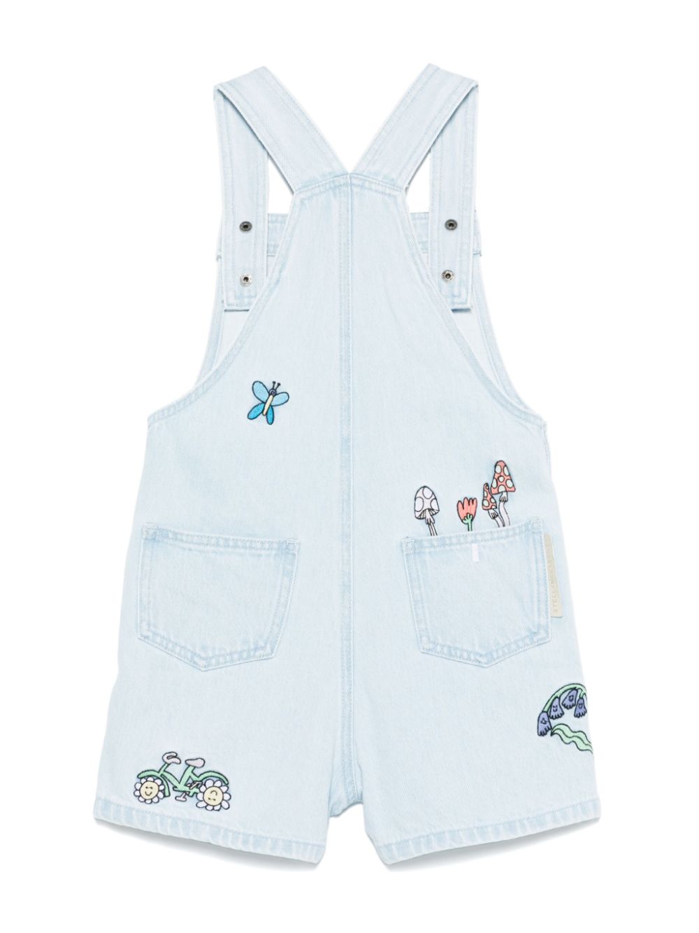 Salopette con ricamo per bambina Stella McCartney Kids azzurro - Rubino Kids