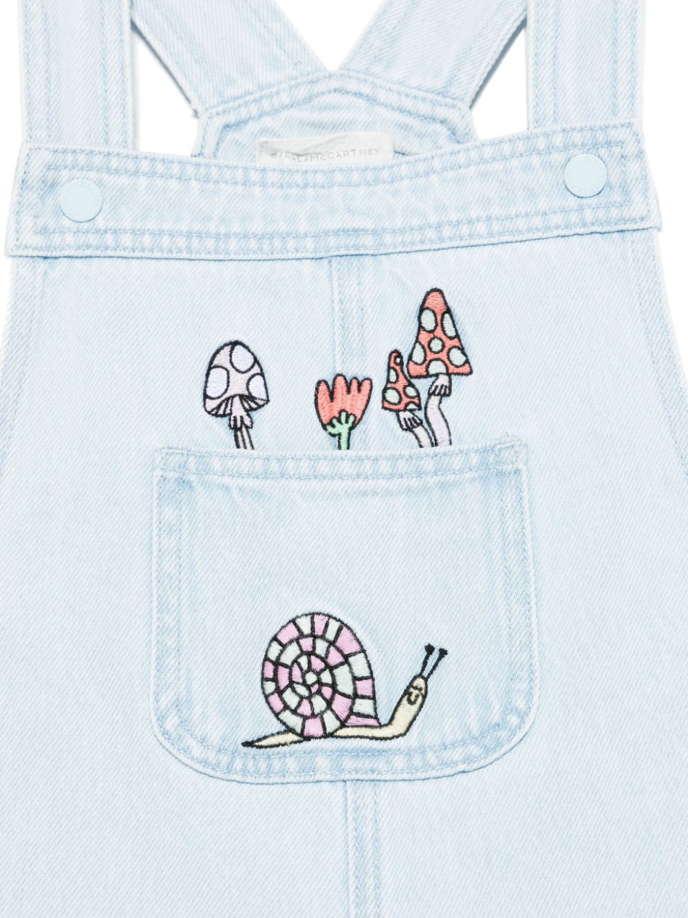 Salopette con ricamo per bambina Stella McCartney Kids azzurro - Rubino Kids