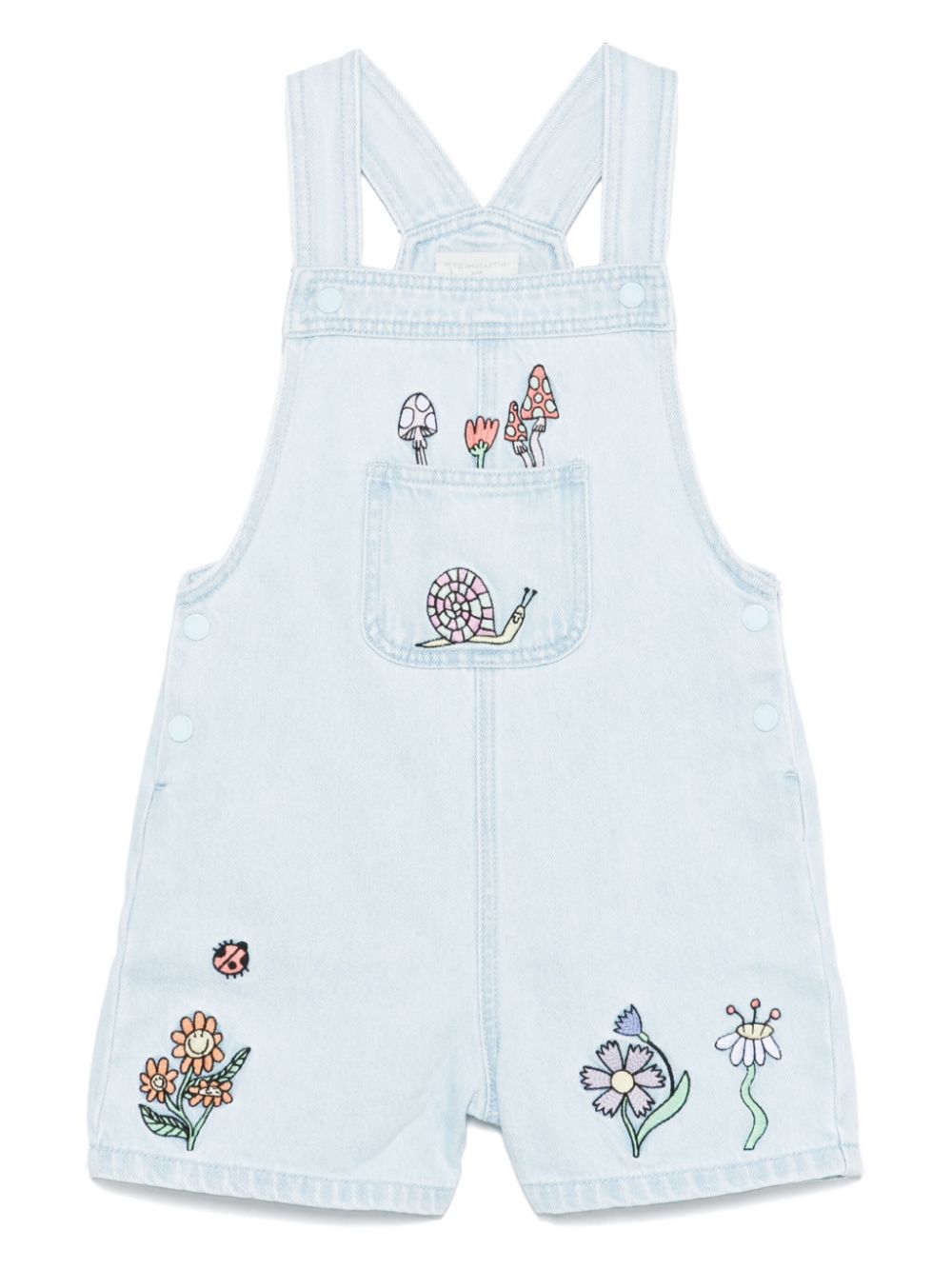 Salopette con ricamo per bambina Stella McCartney Kids azzurro - Rubino Kids