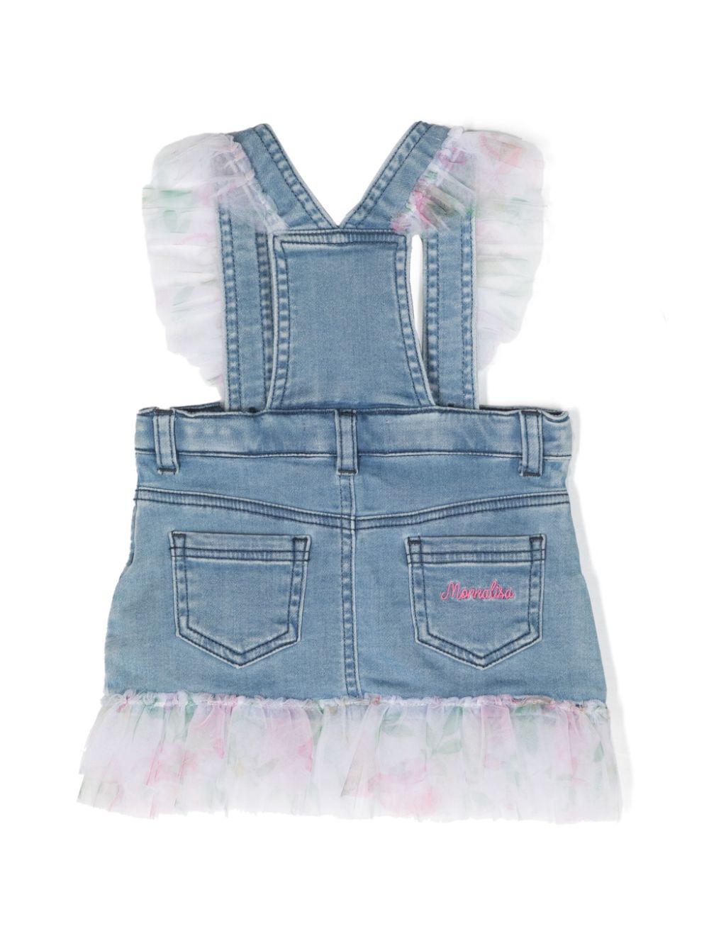 Salopette denim con ruches - Rubino Kids