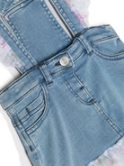 Salopette denim con ruches - Rubino Kids