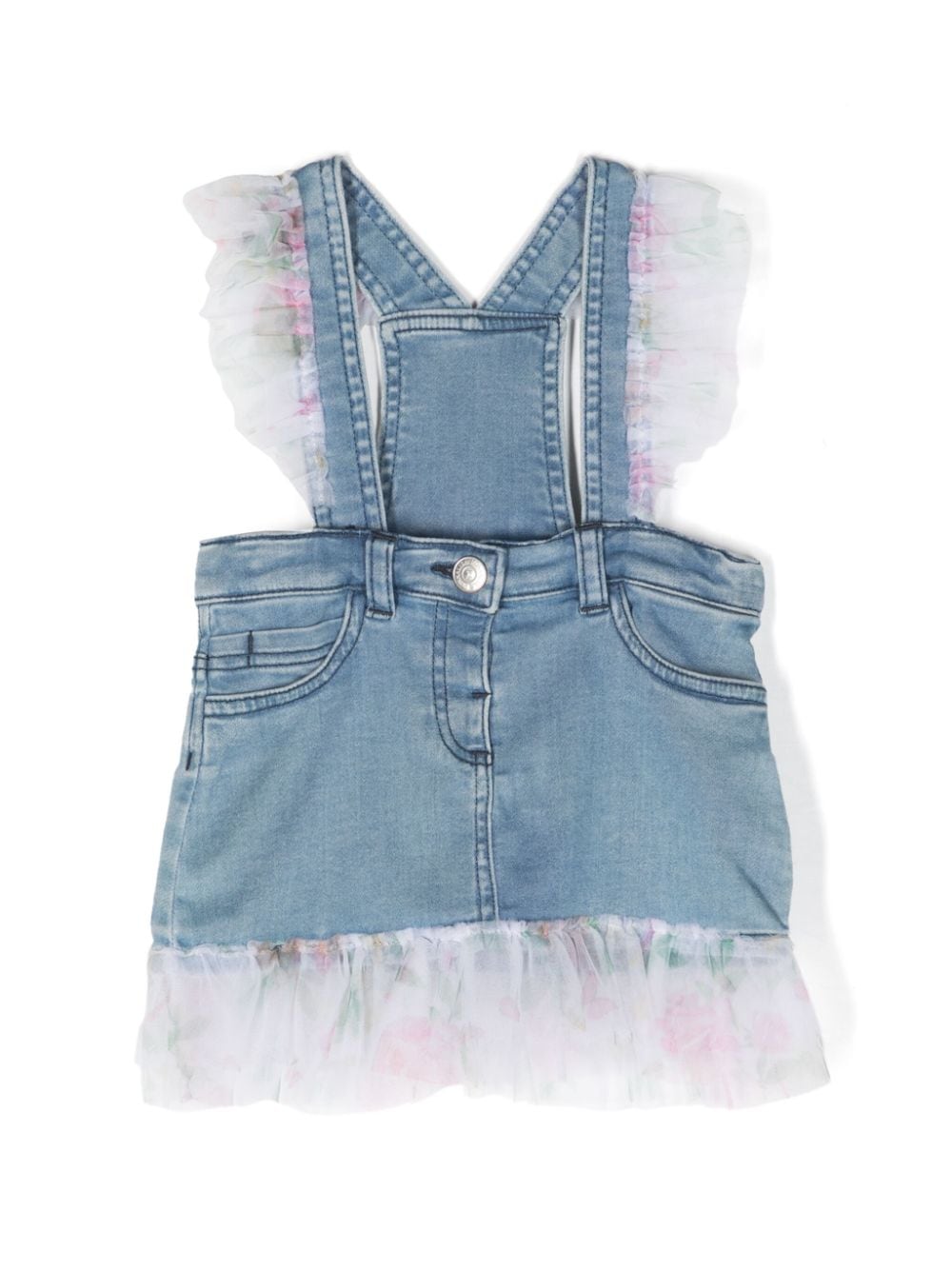 Salopette denim con ruches - Rubino Kids