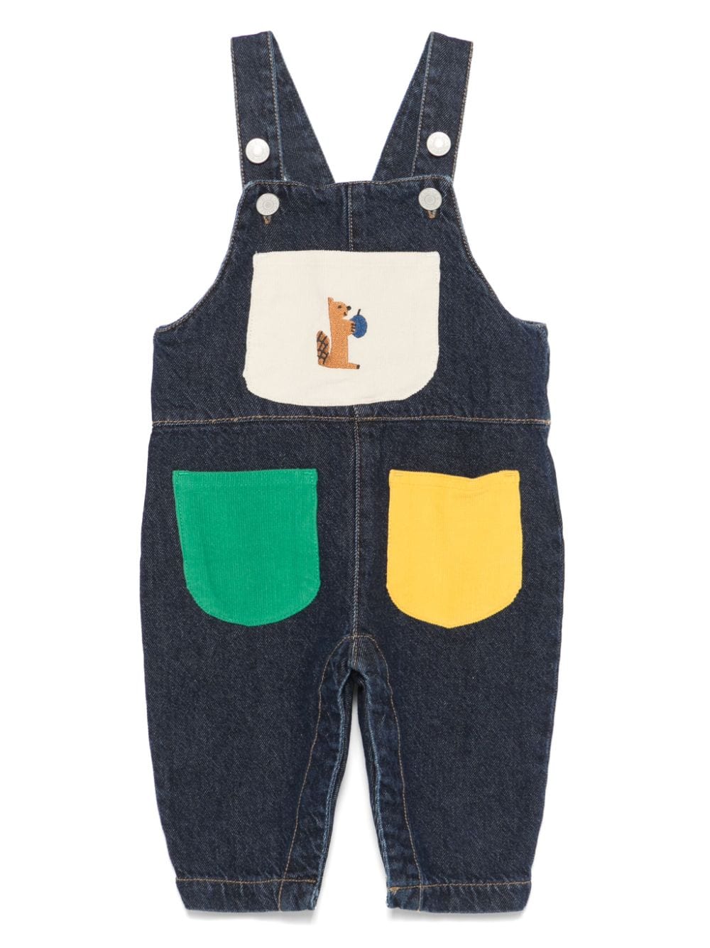 Salopette di jeans per neonato Hungry Squirrel Bobo Choses - Rubino Kids