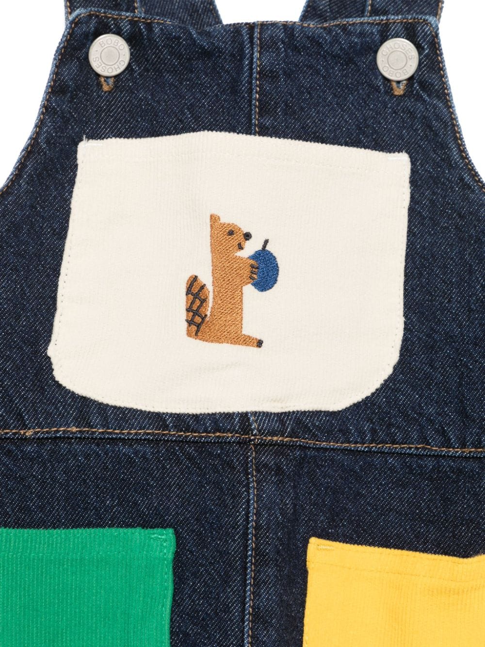 Salopette di jeans per neonato Hungry Squirrel Bobo Choses - Rubino Kids