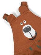 salopette in cotone biologico con stampa orso - Rubino Kids