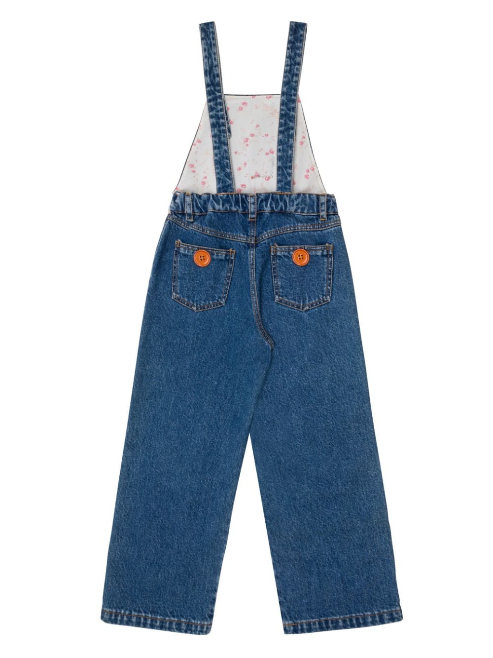 Salopette per bambina Philosophy Di Lorenzo Serafini Kids in denim con design patchwork - Rubino Kids