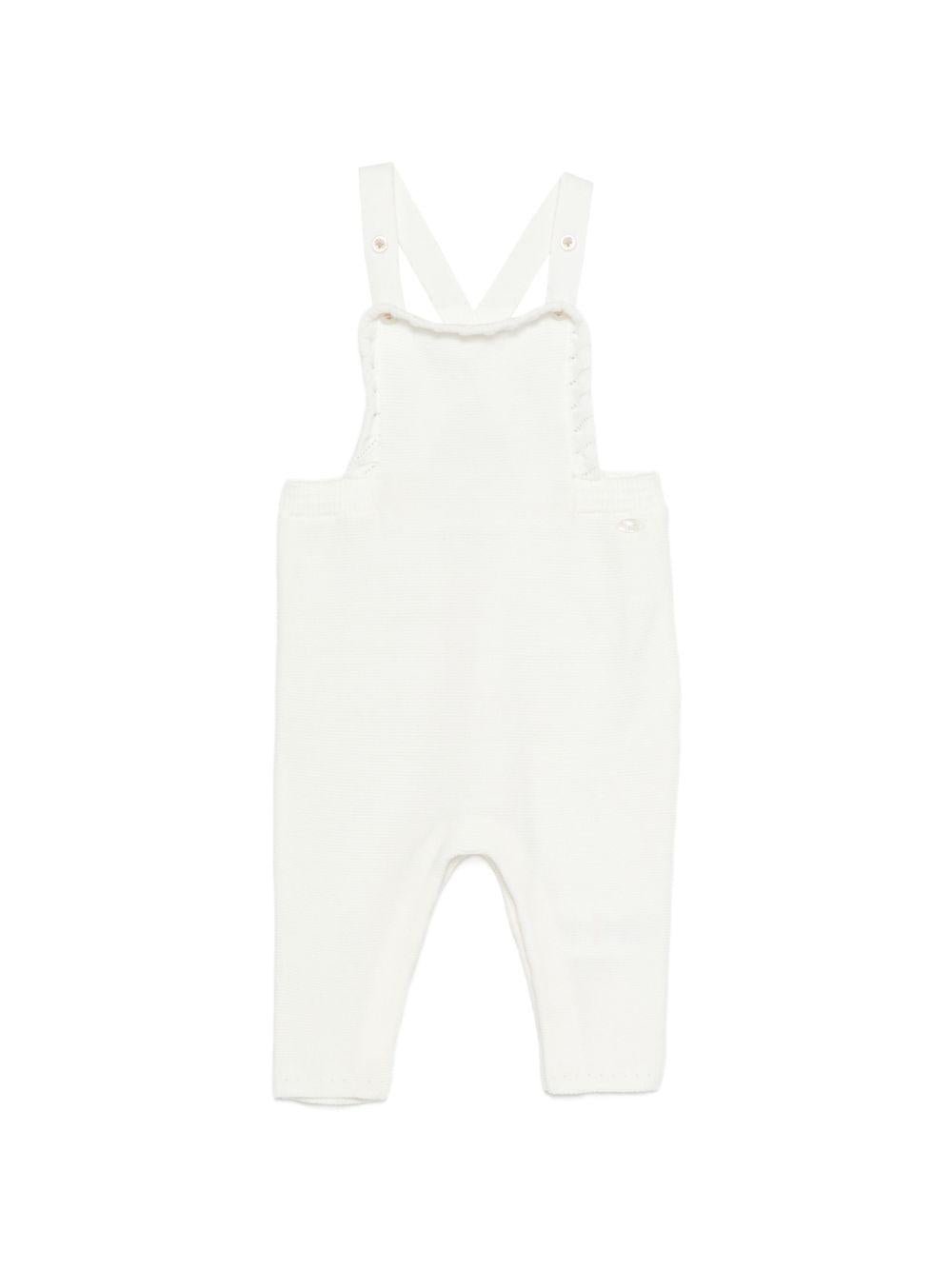 Salopette per neonata Tartine Et Chocolat bianca con dettagli arricciati - Rubino Kids