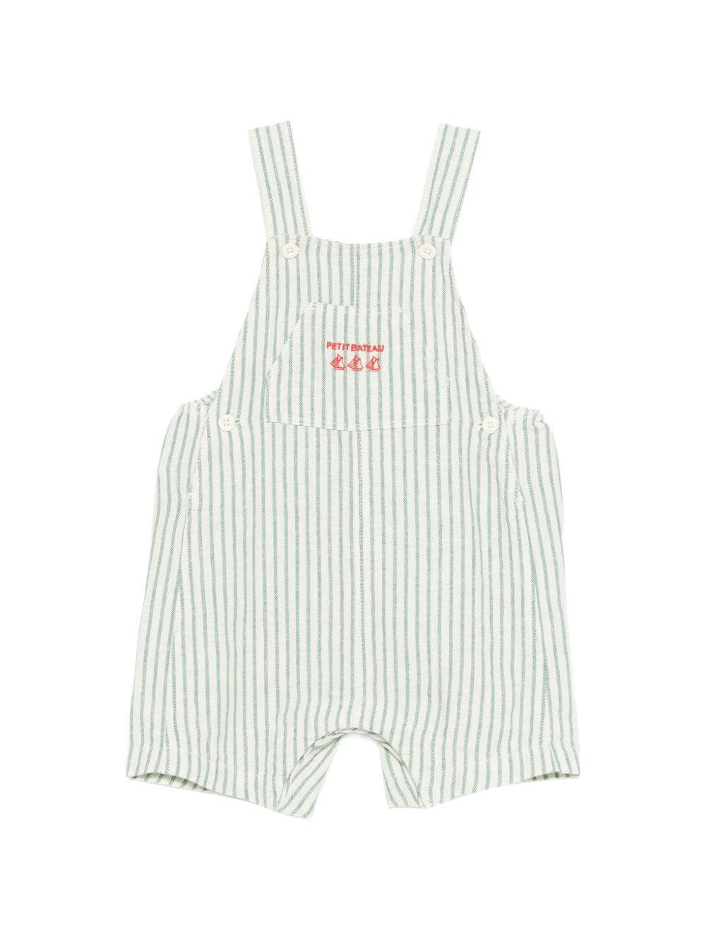 Salopette per neonato Petit Bateau multicolore con design a righe - Rubino Kids